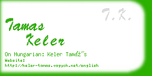 tamas keler business card